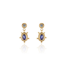 Load image into Gallery viewer, Tanzanite Aquamarine Earrings