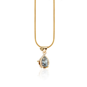 Pear cut Aquamarine Necklace