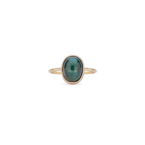 Tiger Eye Green Tourmaline Ring