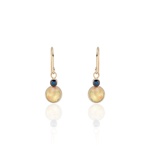 Opal Sapphire Earrings