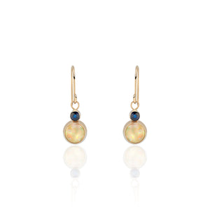 Opal Sapphire Earrings