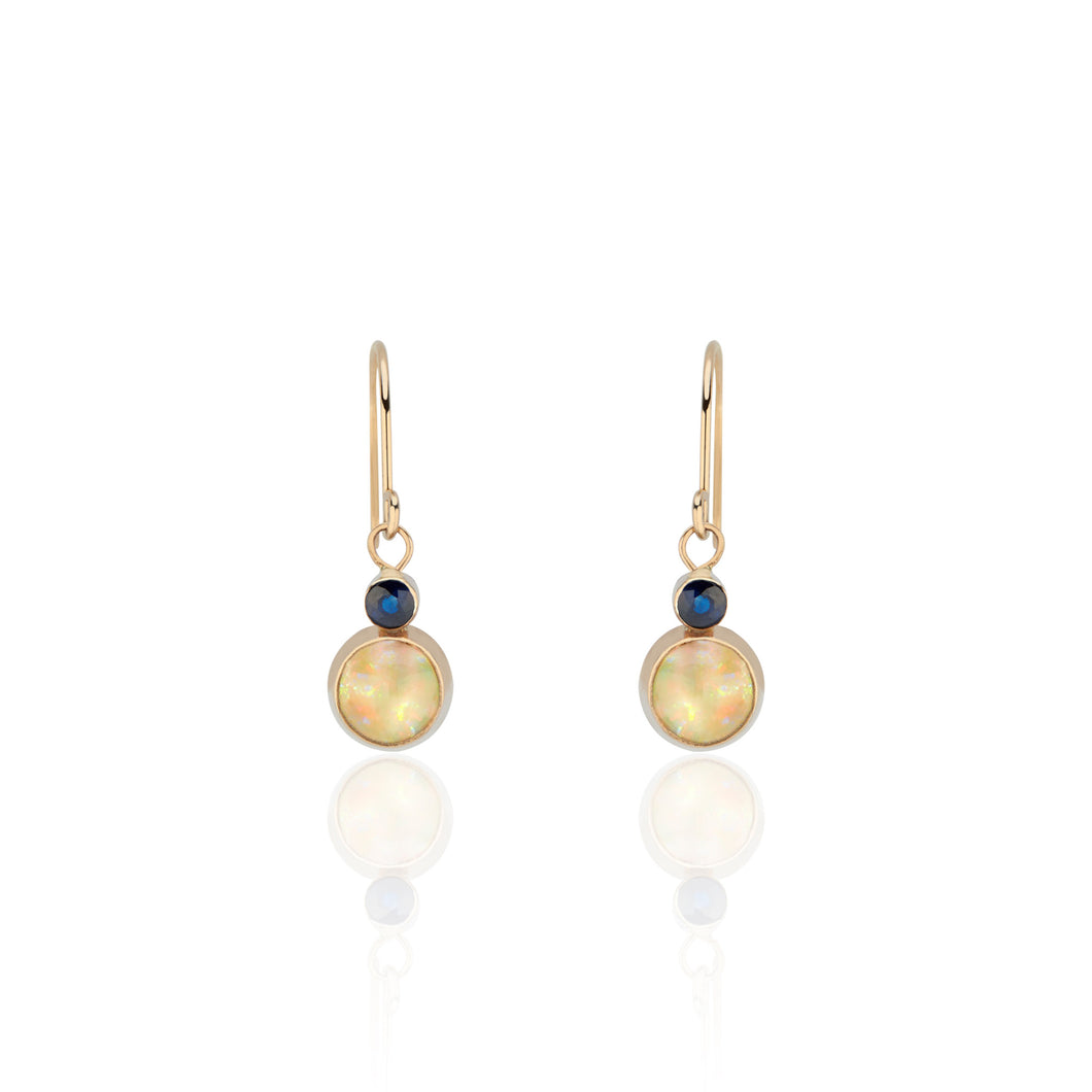 Opal Sapphire Earrings