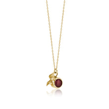 Load image into Gallery viewer, Round Ruby Flower Necklace