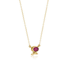 Load image into Gallery viewer, Oval Ruby flower Necklace